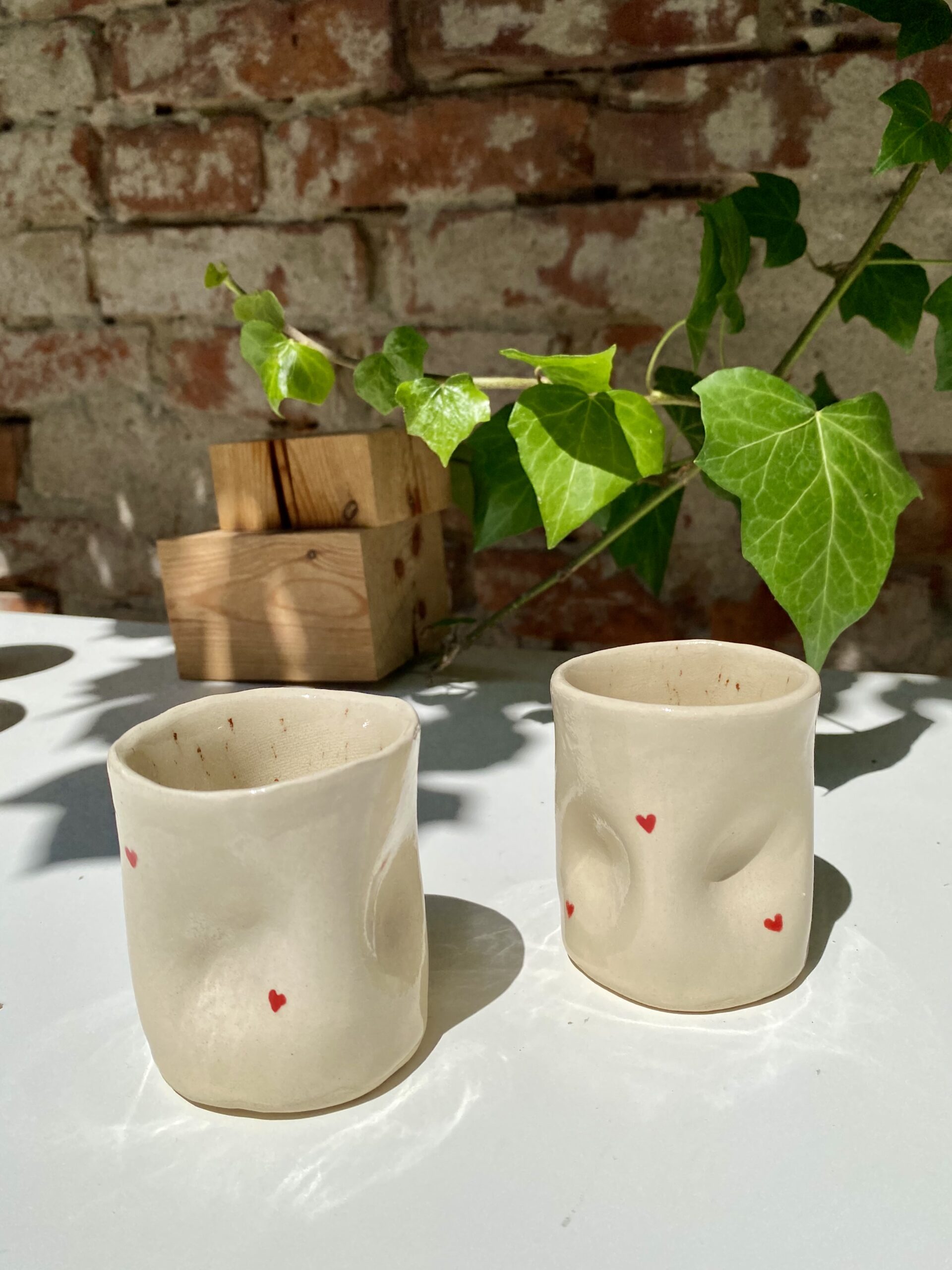 Kubek Gnieciuch mały SERCA KROPKI