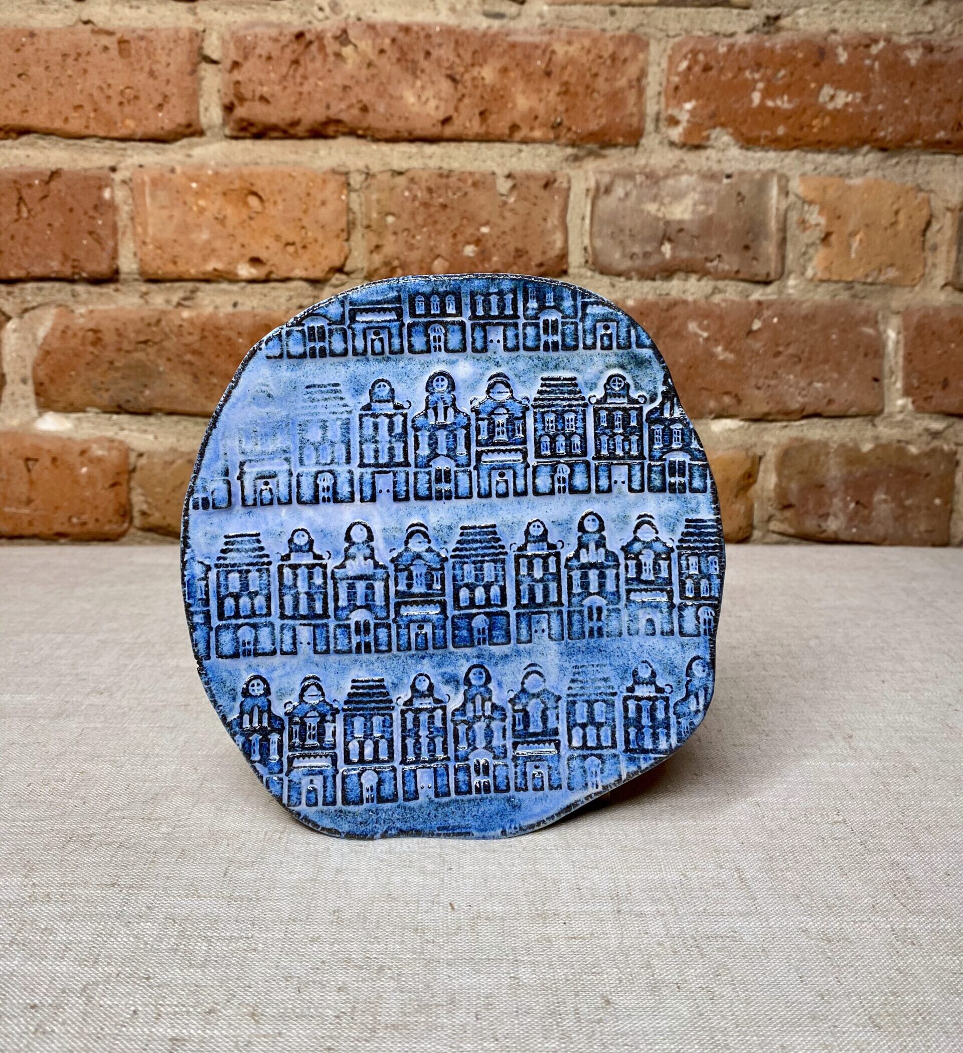Talerz mały niebieski GDAŃSK
